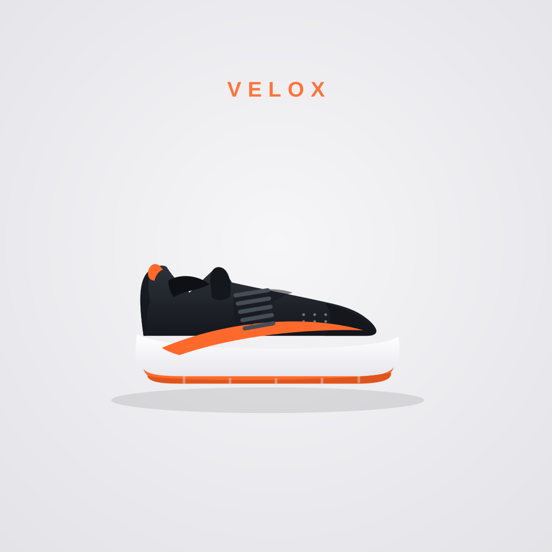 VELOX Forge Trainer training shoe with a flat grippy sole and a tough supportive upper in a gym setting.