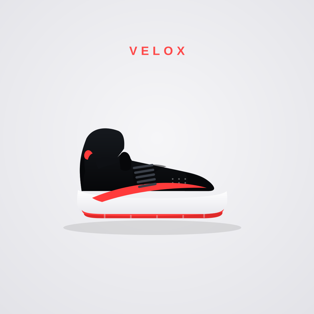 High-top basketball shoe in black with deep herringbone outsole pattern and ankle collar.