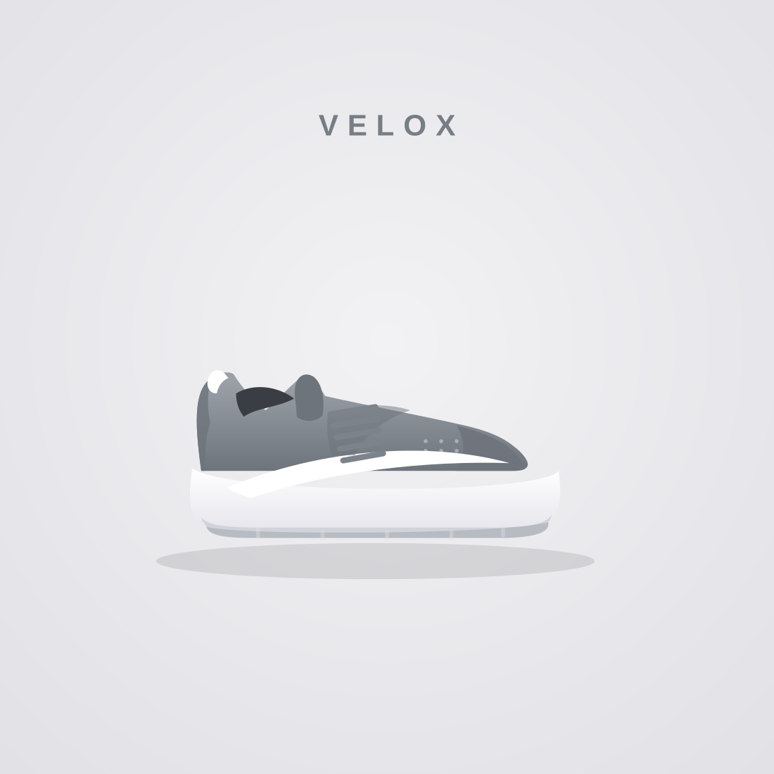 VELOX Mono Knit shoe in a single monochrome colour, featuring a seamless one-piece knit upper that wraps the foot like