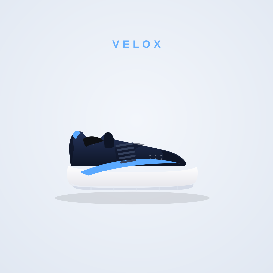 Low-top casual shoe with a crisp profile and cushioned sole, shown in a single colour.